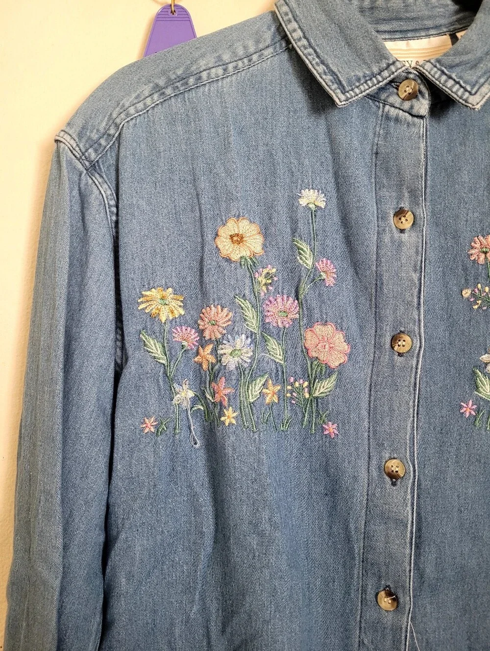 Vintage Embroidered Denim Shirt